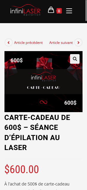 Screenshot 2023-08-09 at 20-44-59 Carte-cadeau de 600$ - Séance d'épilation au laser - infiniLASER